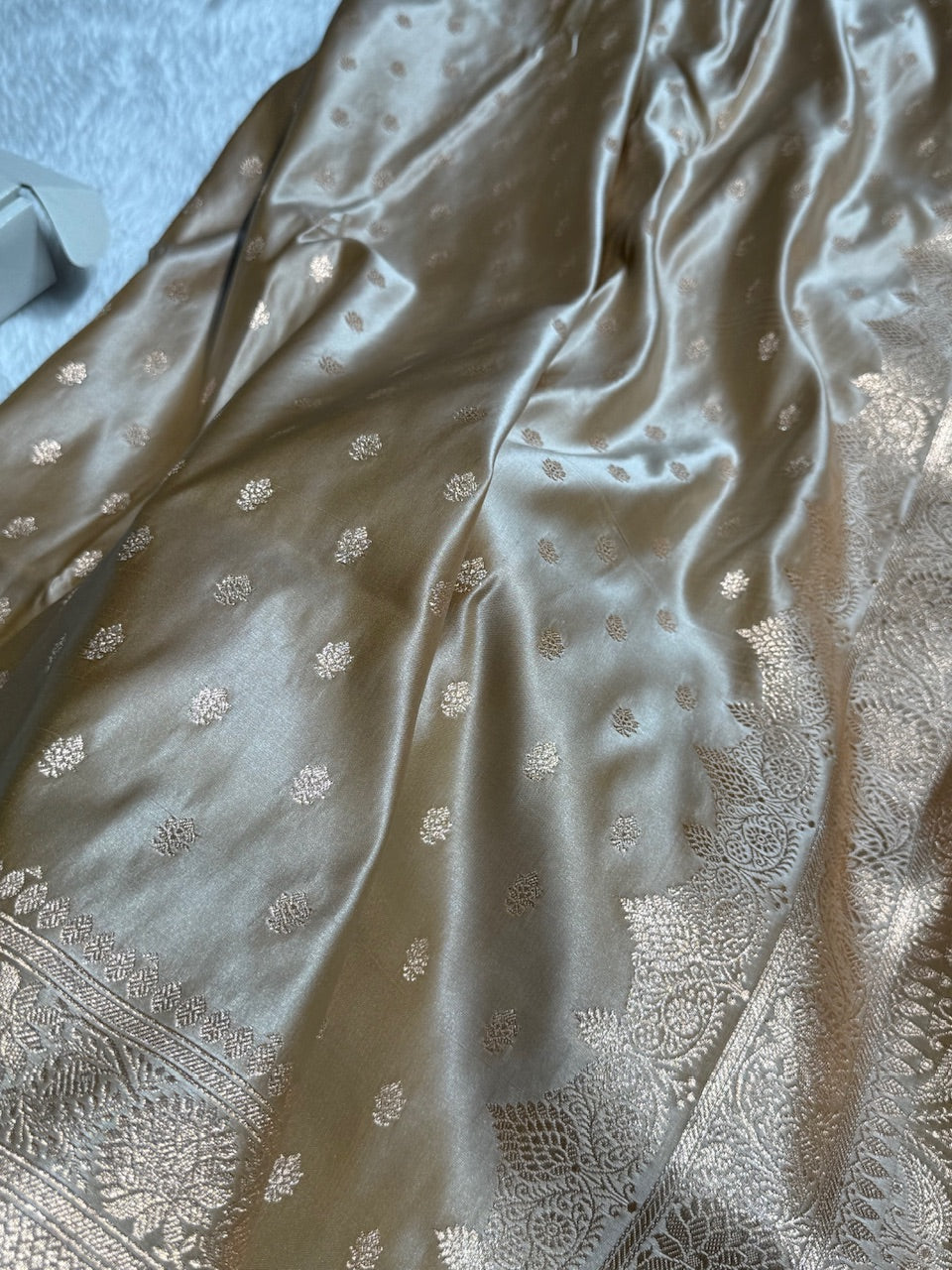 Rose Gold Booti Katan Silk