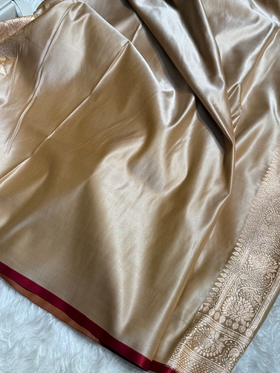 Rose Gold Booti Katan Silk