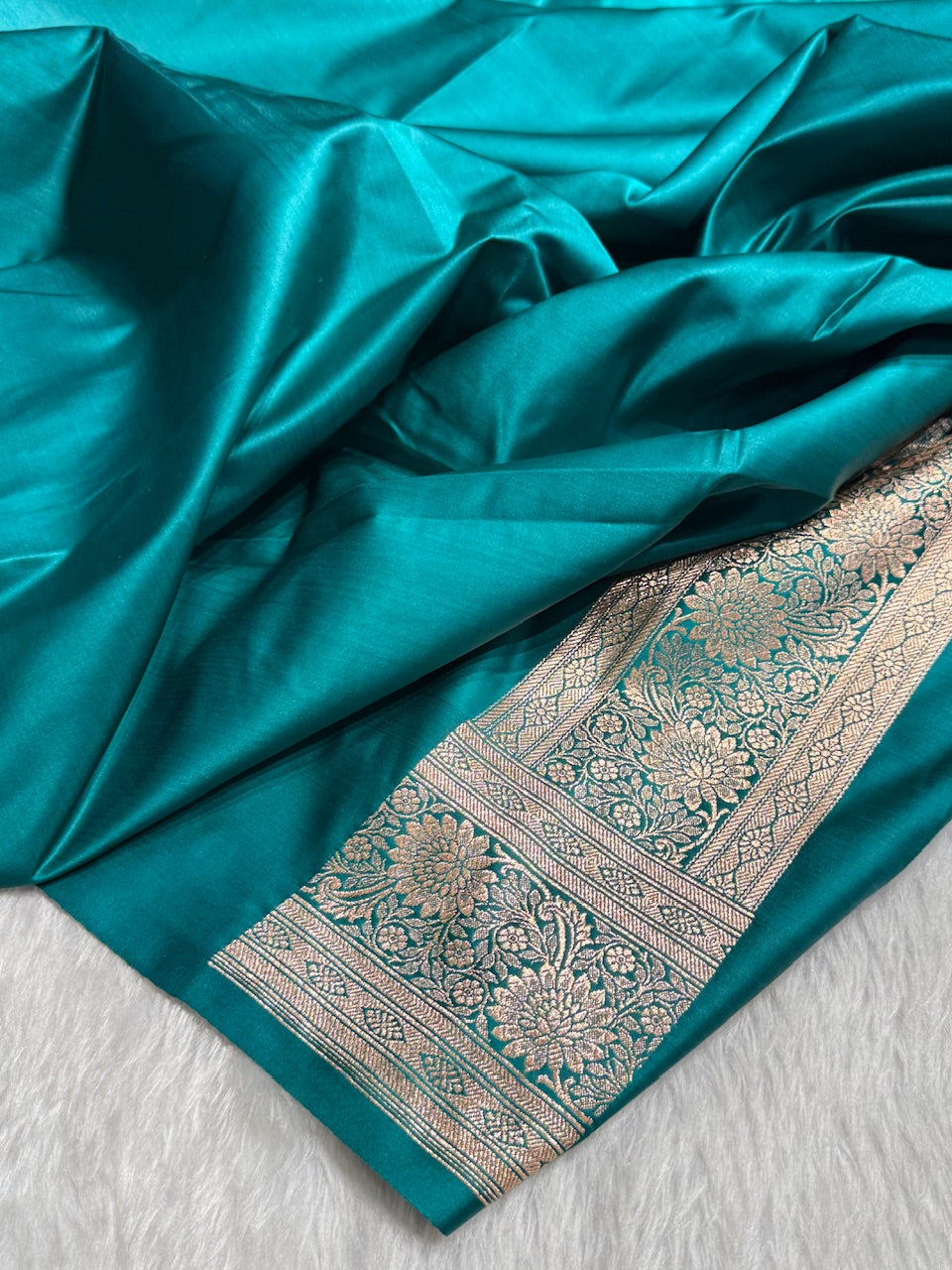 Lavender with Rama Booti Satin Katan Silk saree SK29