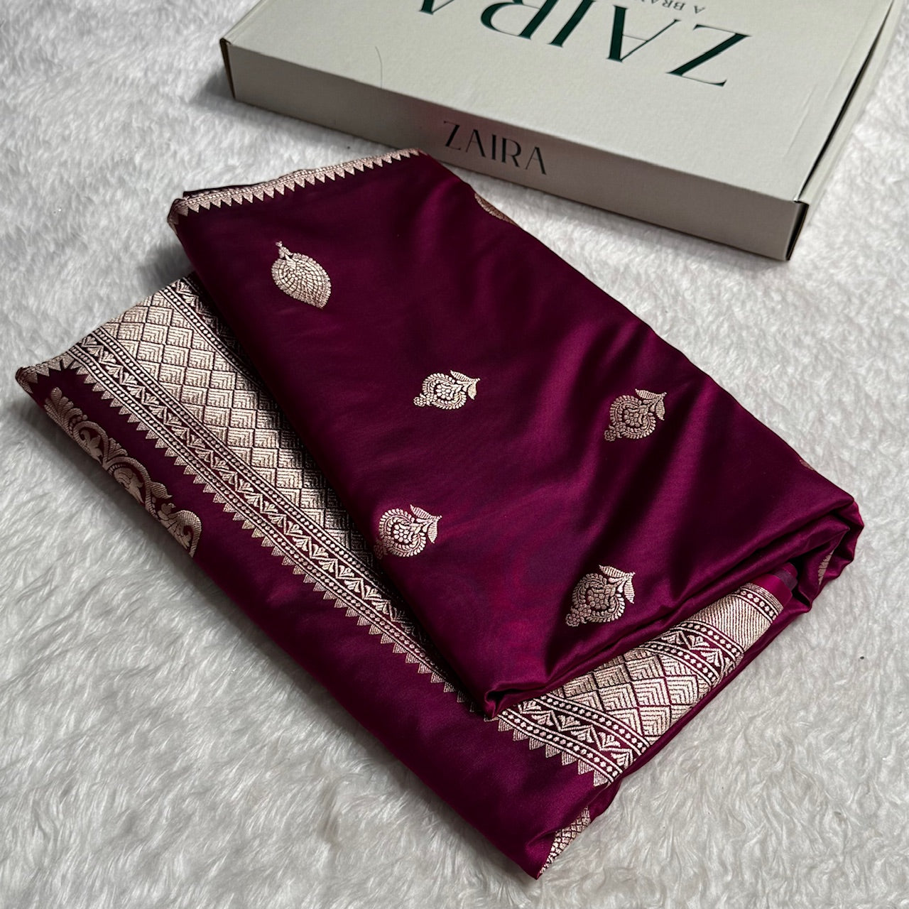 Dark Maroon Mashru Silk Saree for Festive Seasons