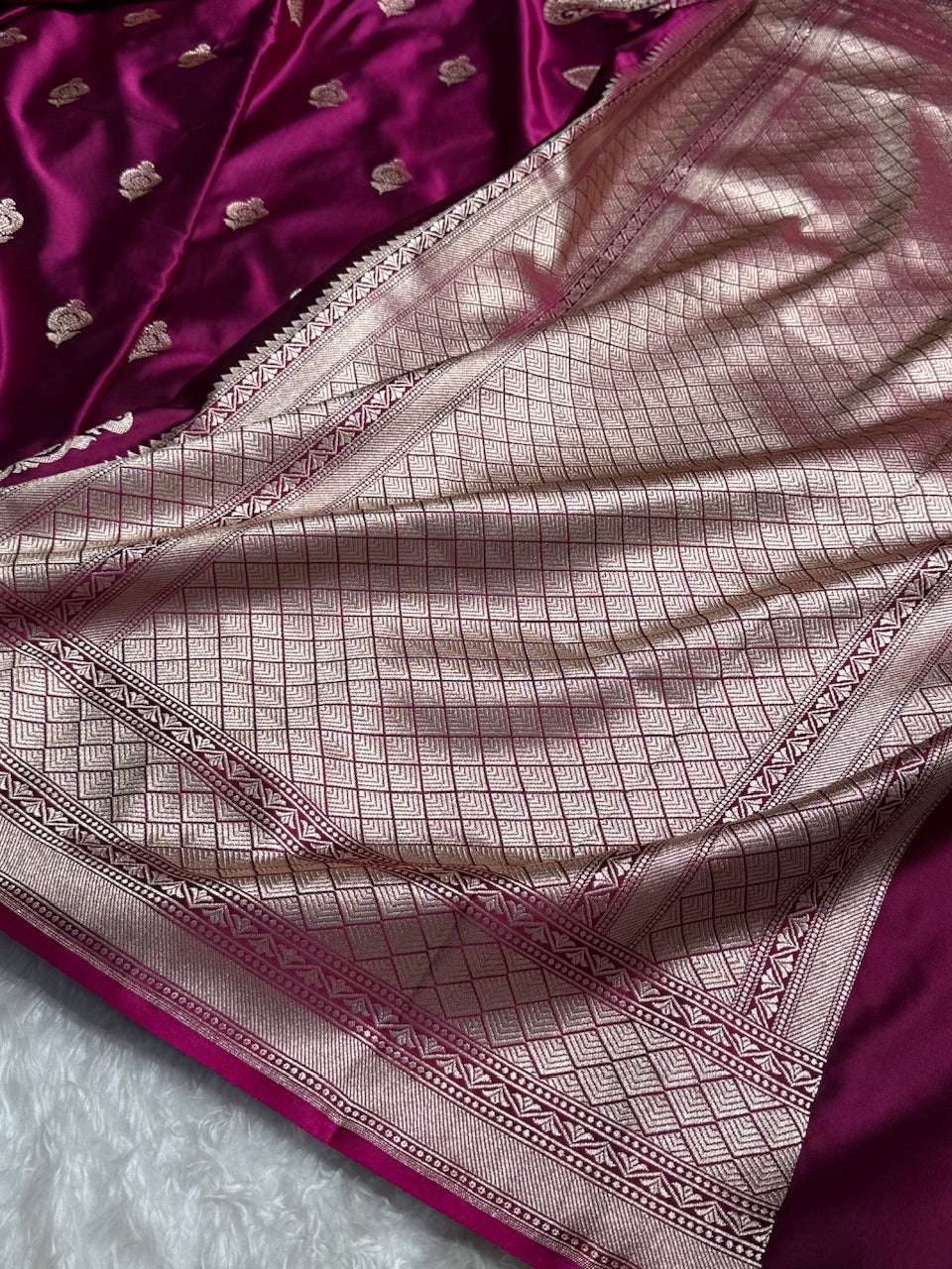 Dark Maroon Mashru Silk Saree for Festive Seasons
