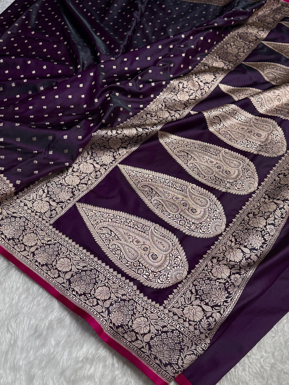 Wine Mashru Silk Saree for Festive Seasons