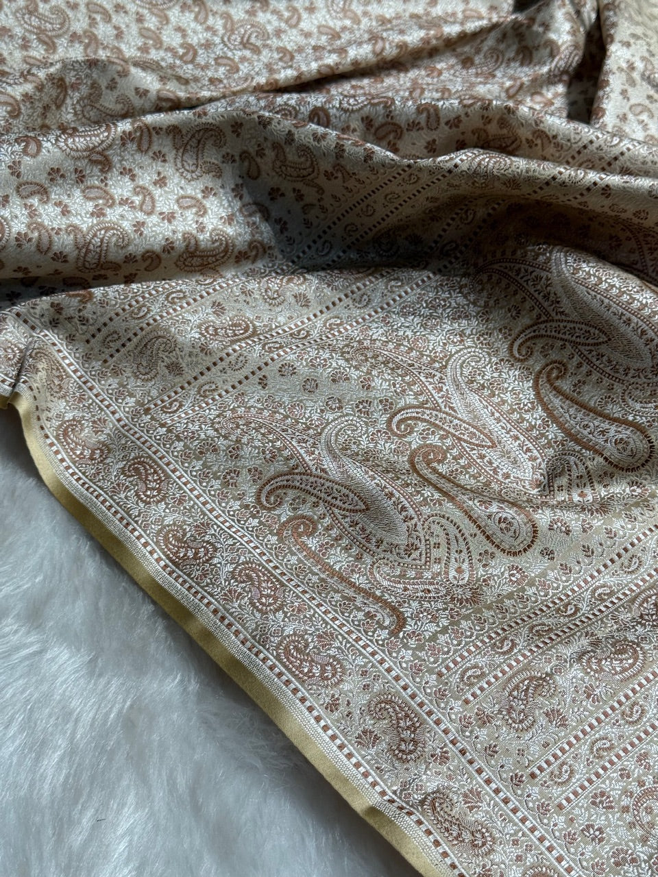 Tusser Jamawar Tanchoi Katan Silk Saree SKTM-11