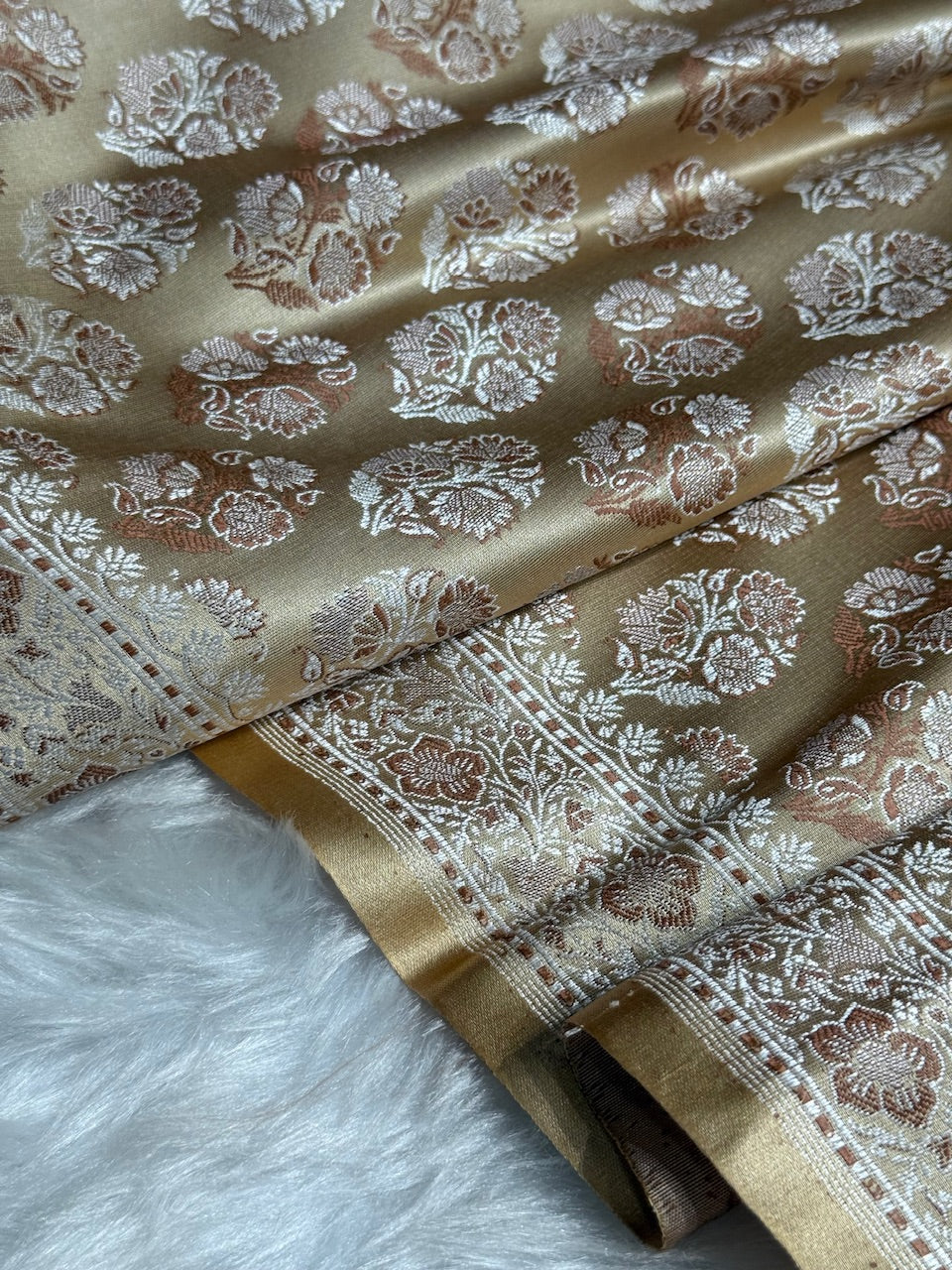 Tusser Jamawar Tanchoi Katan Silk Saree SKTM-10
