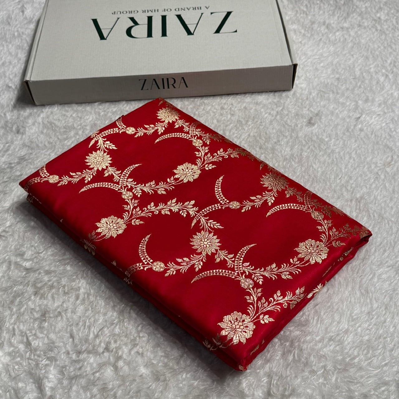 Satin Silk Banarasi Jaal In Red Shades SS18