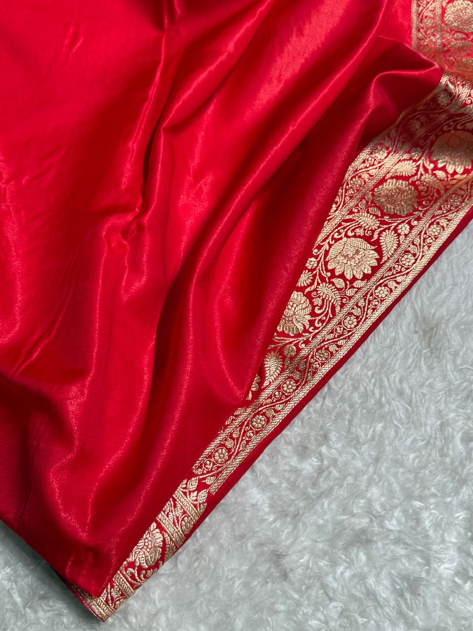 Satin Silk Banarasi Jaal In Red Shades SS18