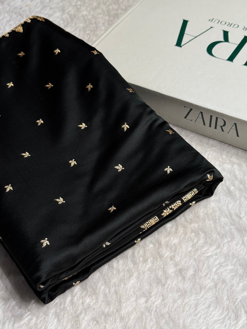 Premium Black Banarasi Booti Katan Silk Saree