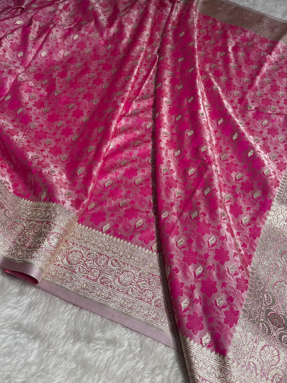 Rani Tanchoi Satin Katan Silk Saree SKTM-03