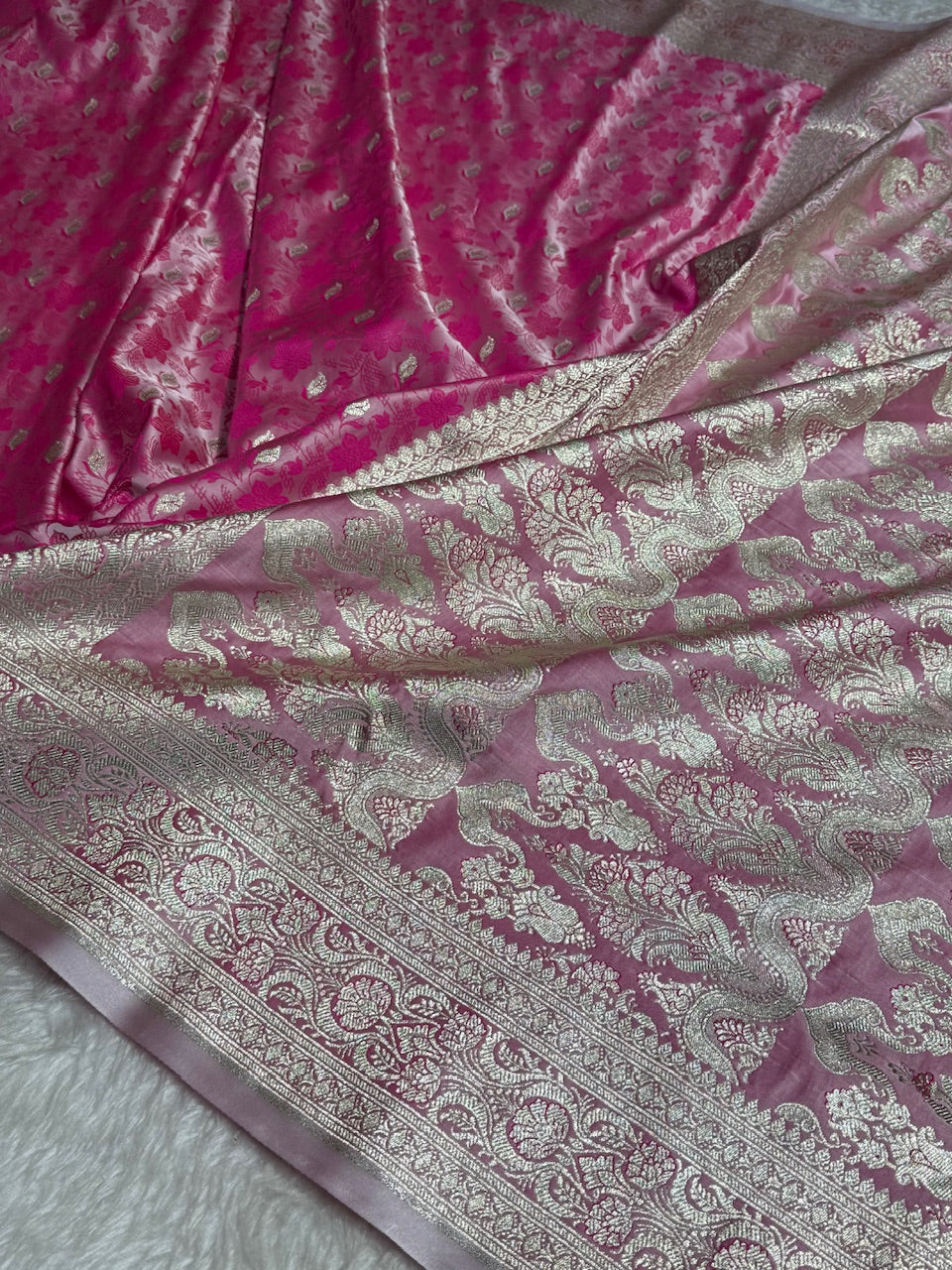 Rani Tanchoi Satin Katan Silk Saree SKTM-03