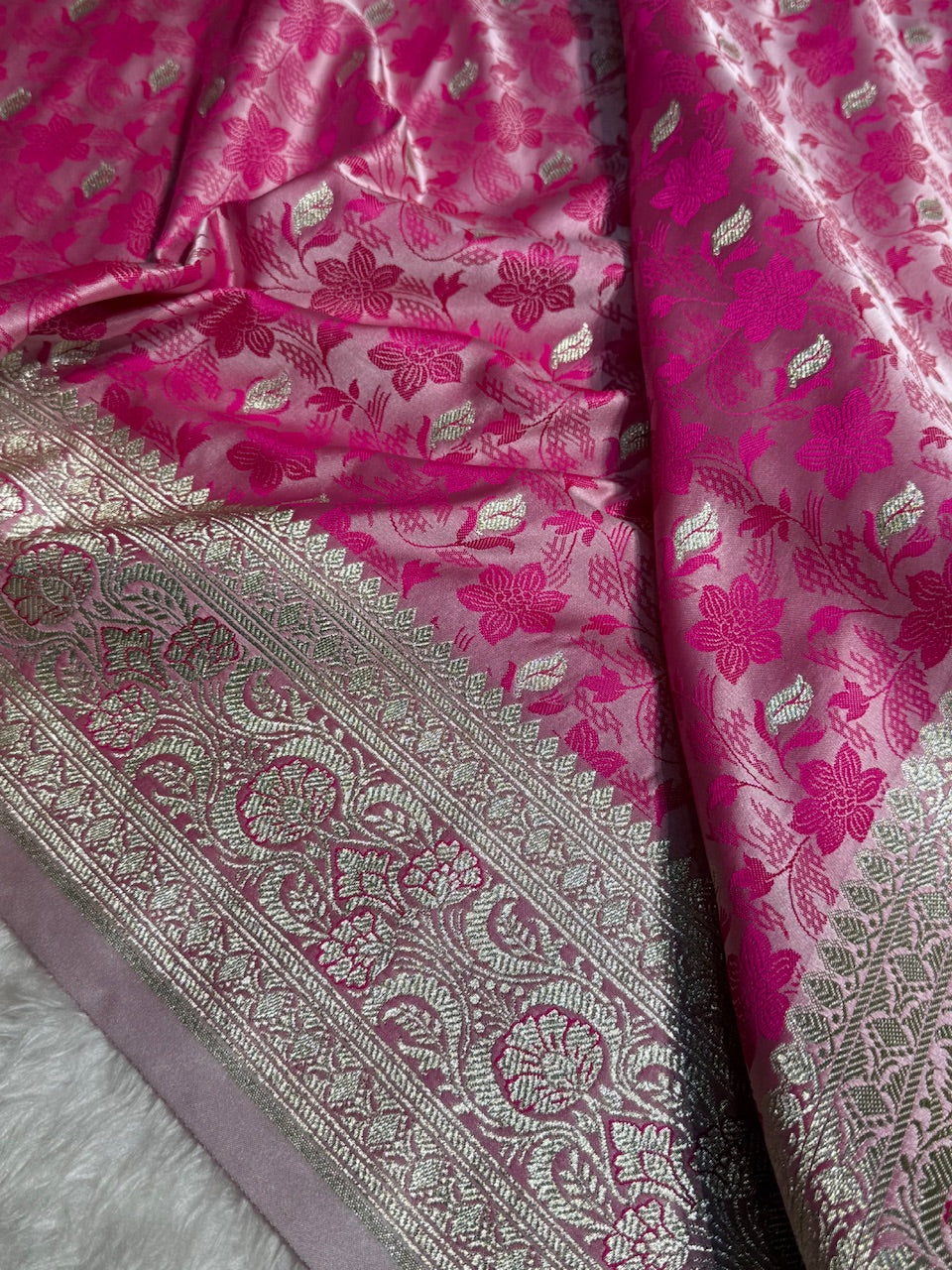 Rani Tanchoi Satin Katan Silk Saree SKTM-03