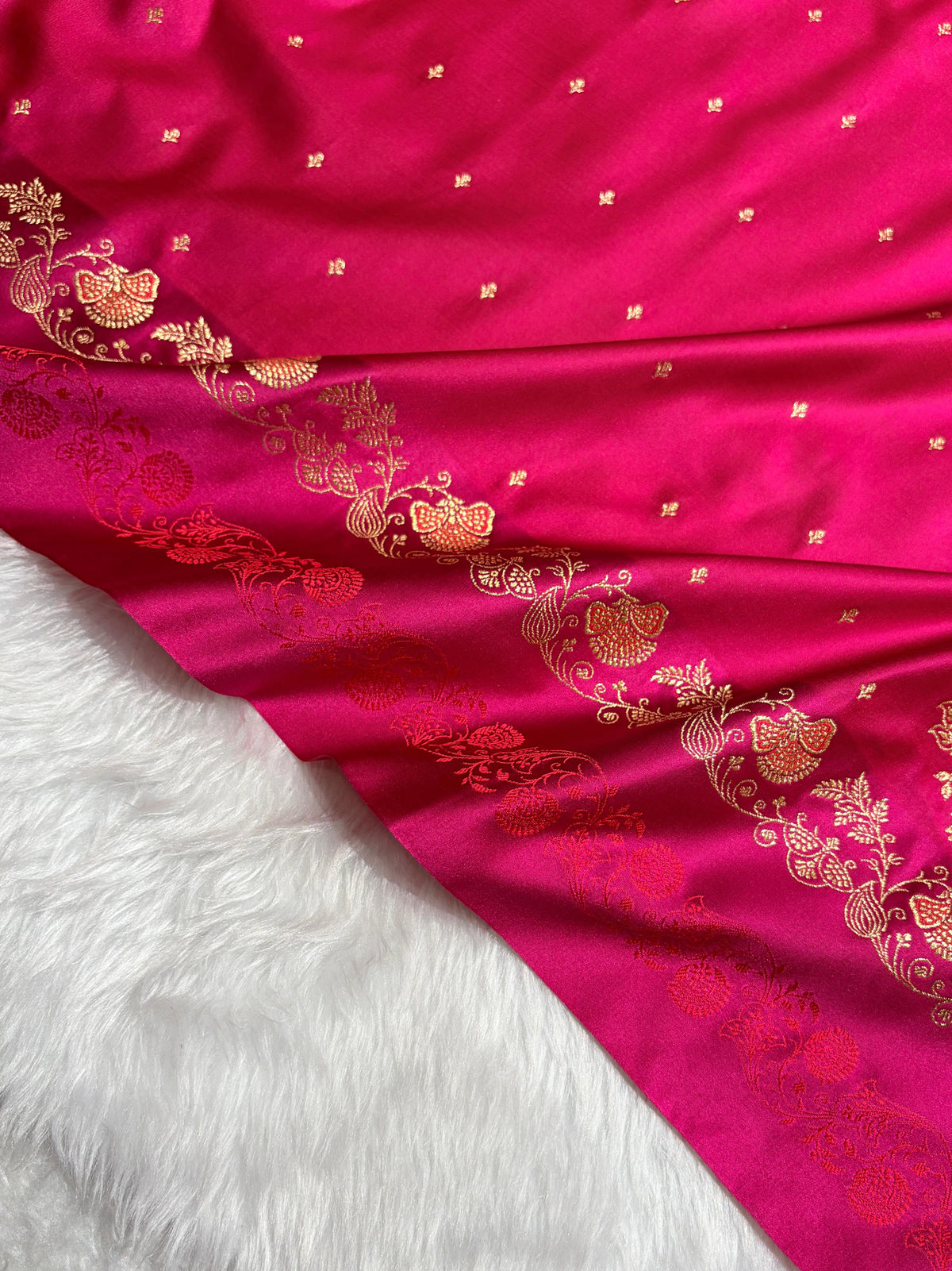 Banarasi Pink Satin Katan with Tanchoi Pattern SK163