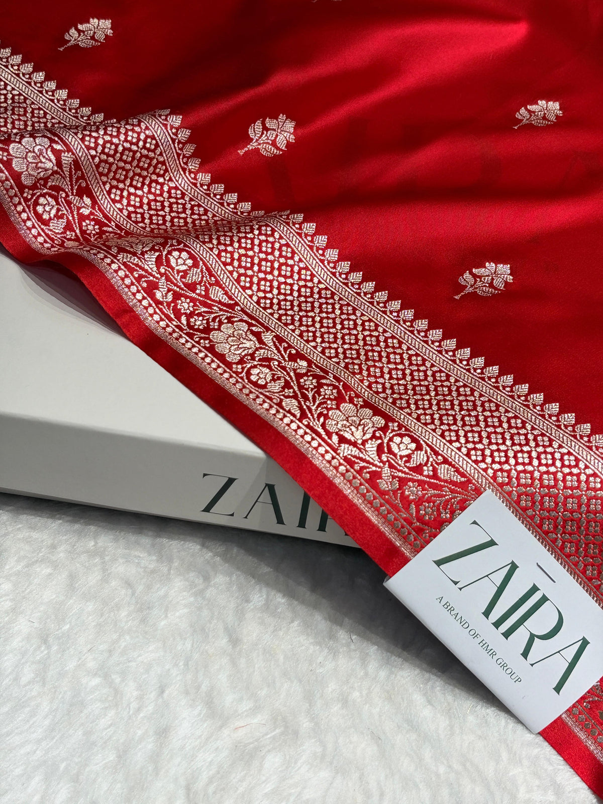 Red Shades Banarasi Boota Pattern Floral Mashru Silk Saree MSM-148