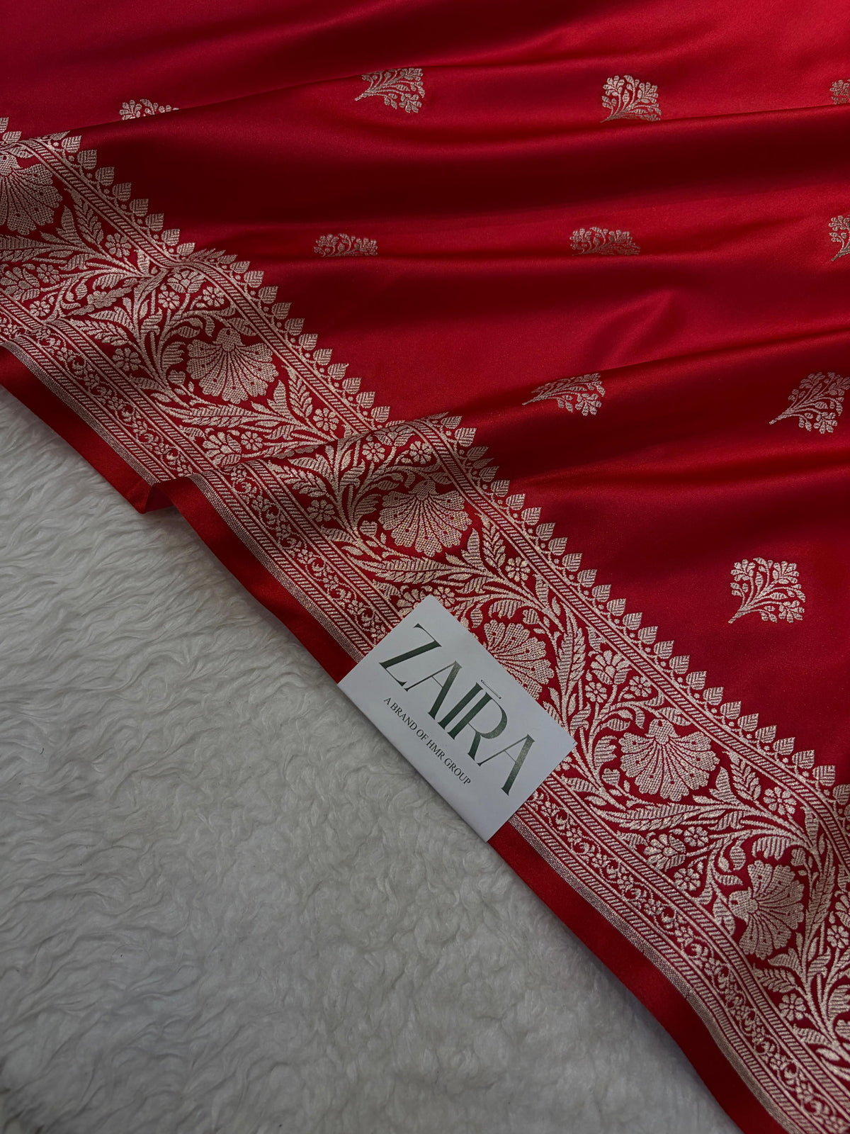 Red Shades Banarasi Boota Pattern Floral Mashru Silk Saree MSM-150