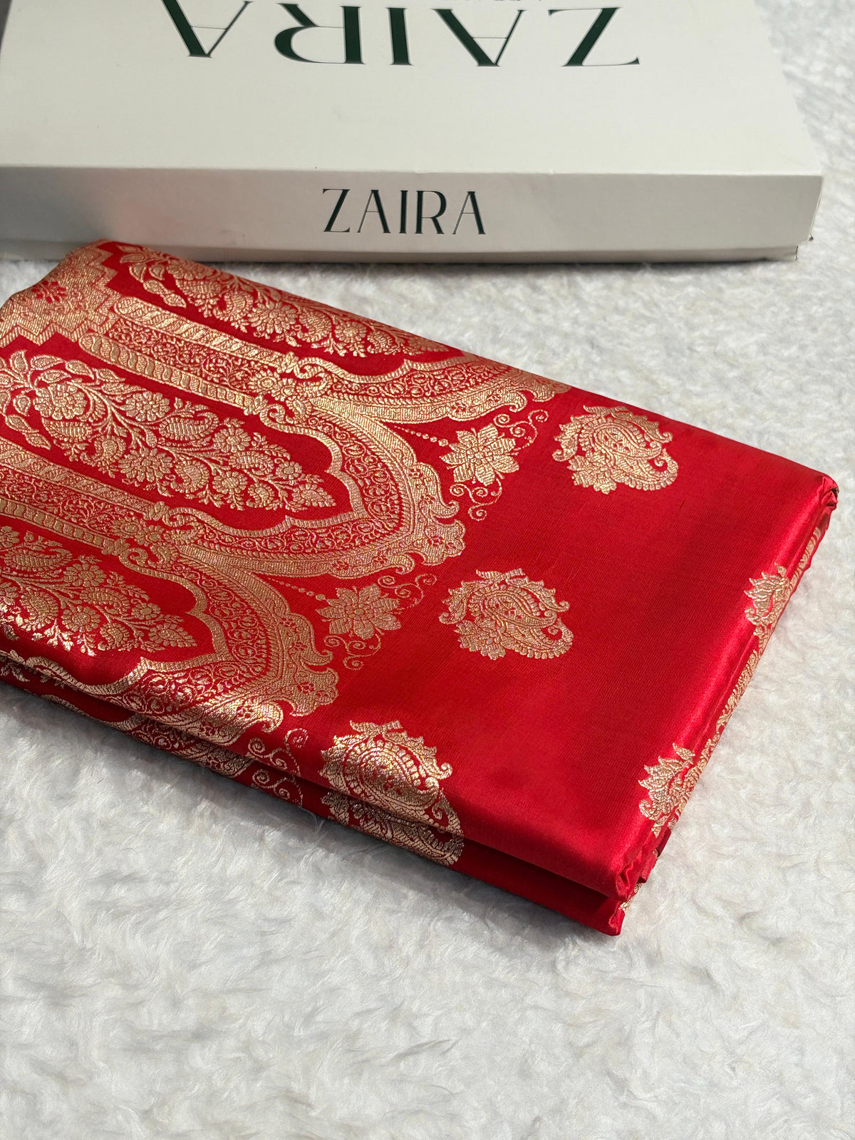 Banarasi Light Weight Satin Silk Red SS71