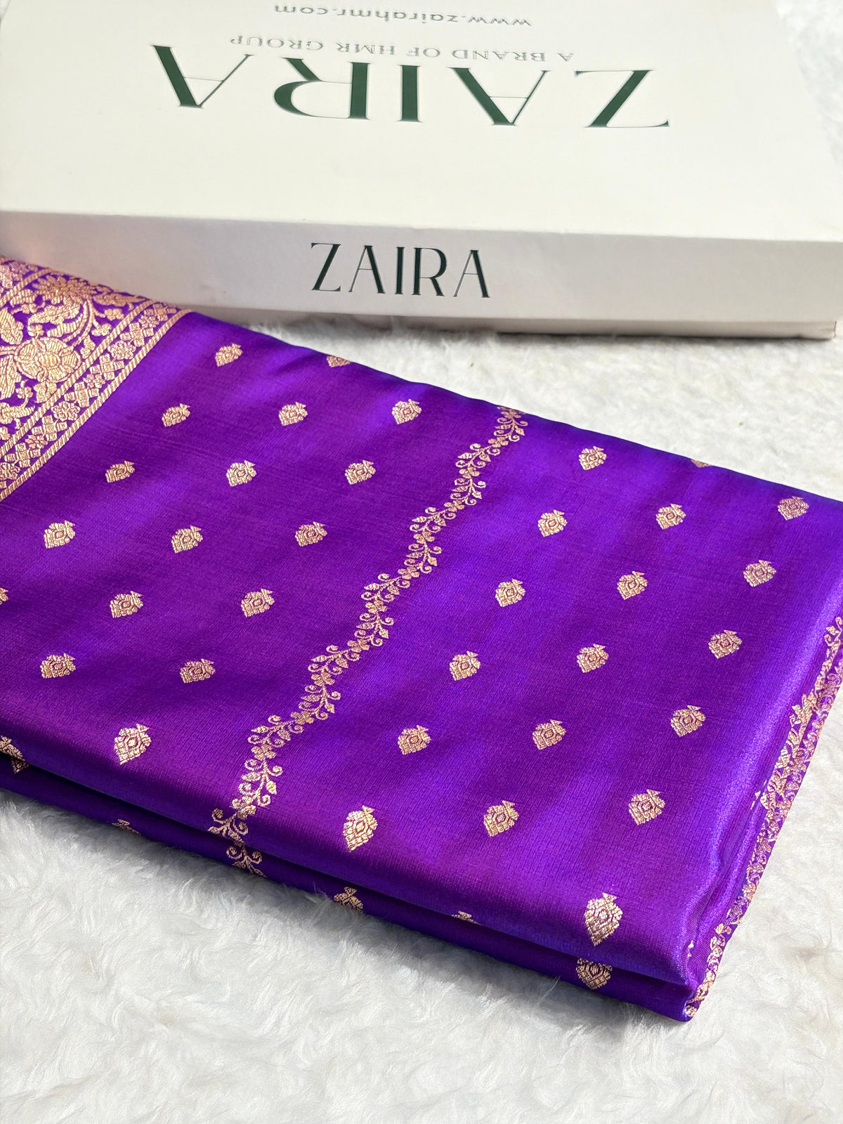 Banarasi Light Weight Satin Silk Royal Purple Shades SS70
