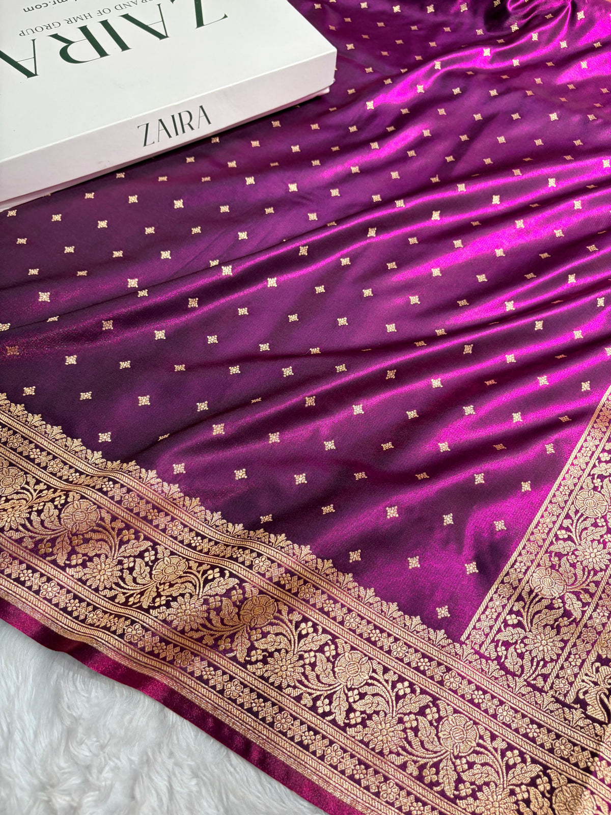 Banarasi Light Weight Satin Silk Wine Shades SS68