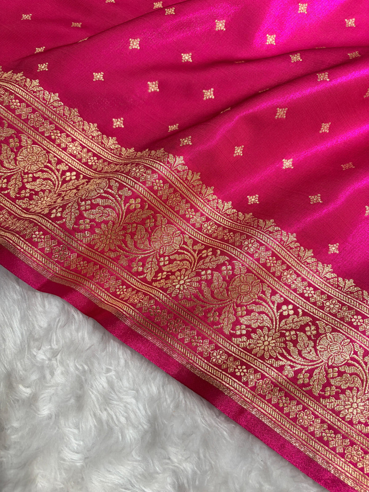 Banarasi Light Weight Satin Silk Pink Shades SS68