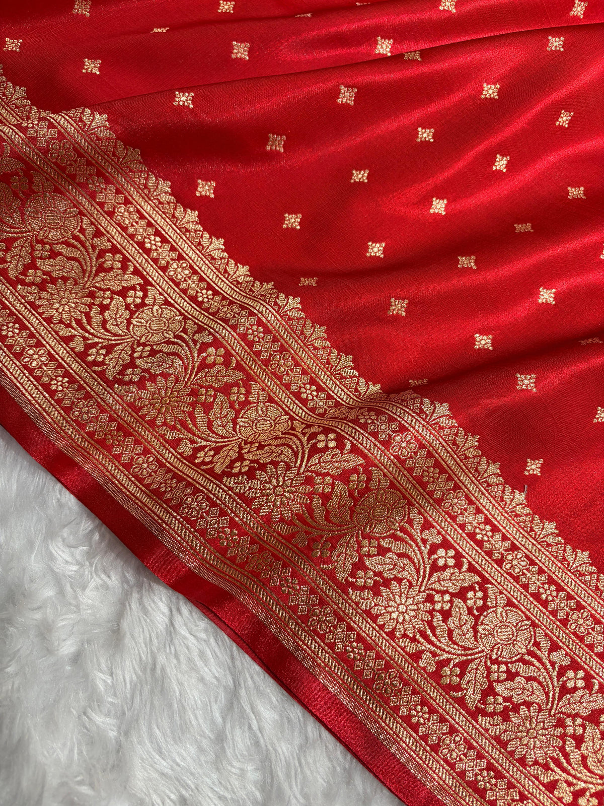 Banarasi Light Weight Satin Silk Red Shades SS68