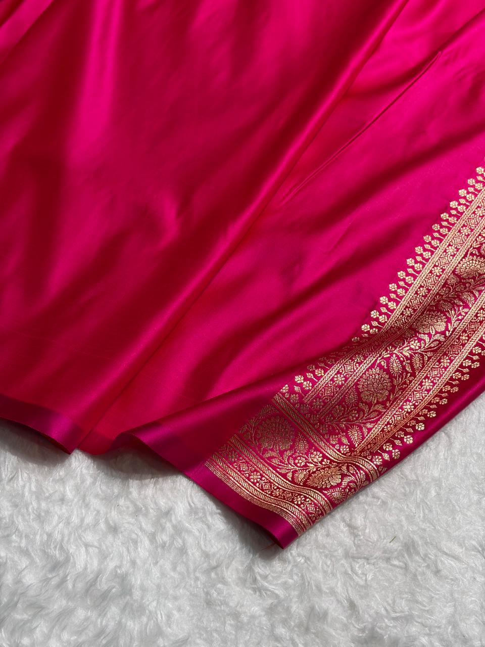 Banarasi Boota Katan Silk Saree In Pink Shades SK03