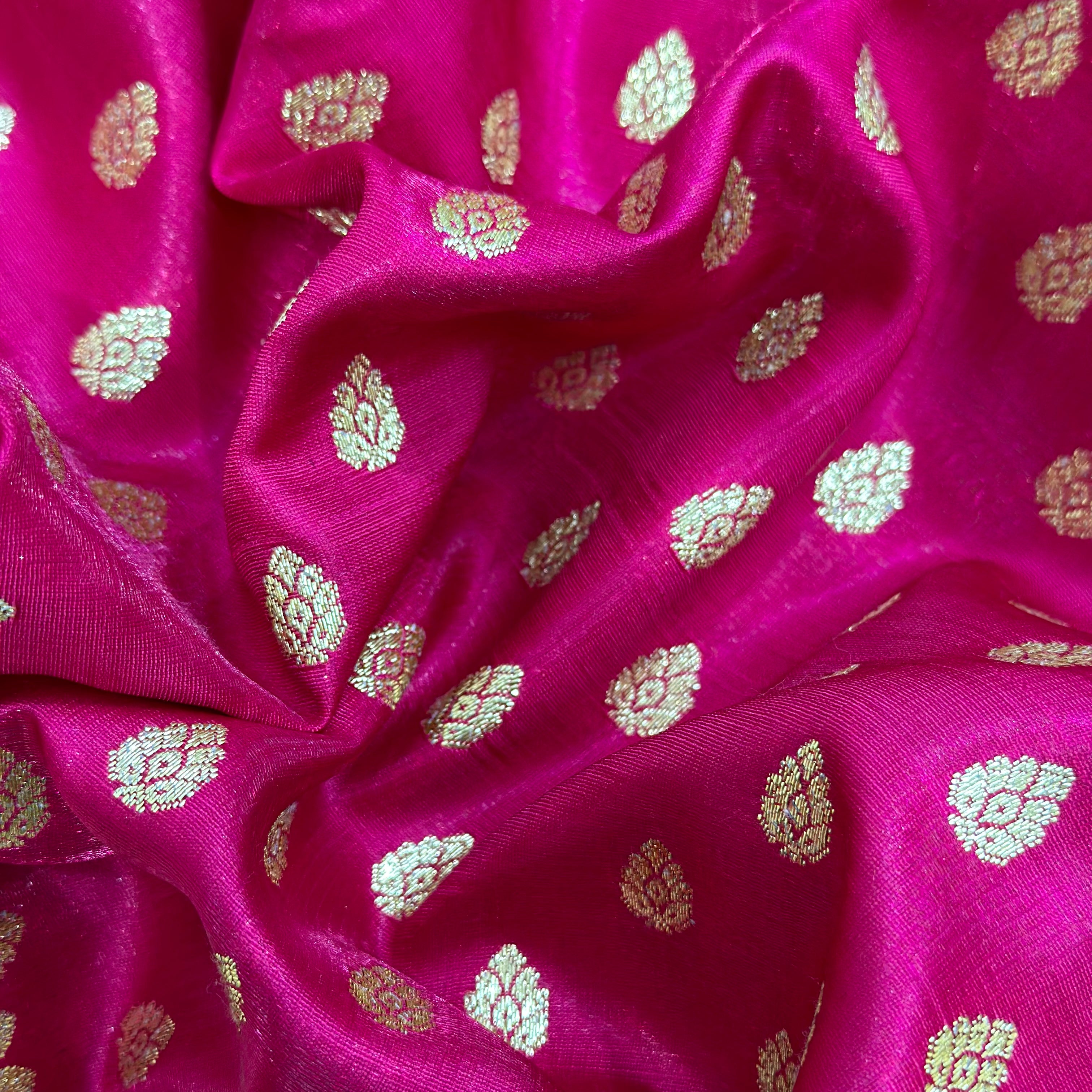 Satin Silk Booti in Pink Shades SS01
