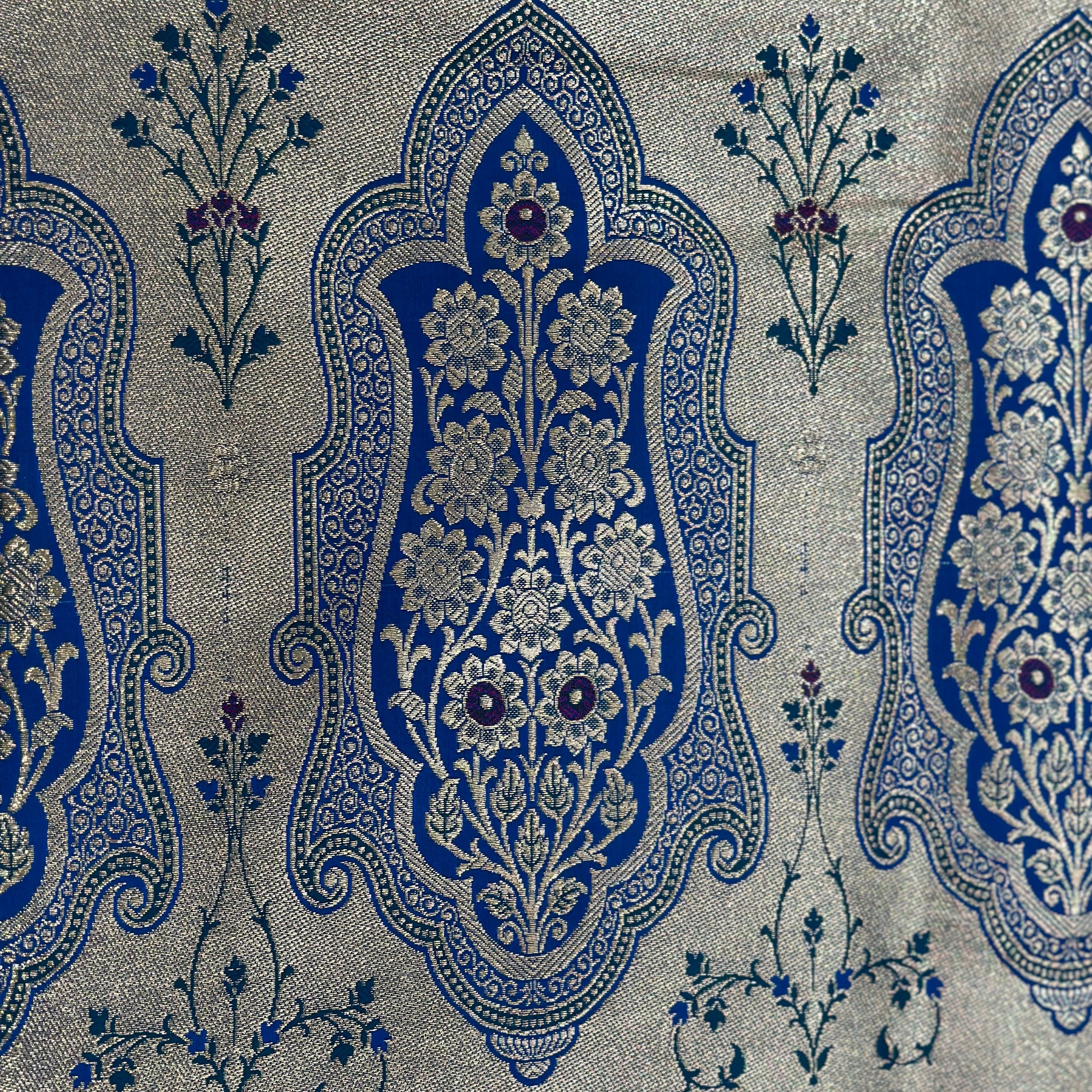 Katan Boota Saree In Firozy Blue Shades