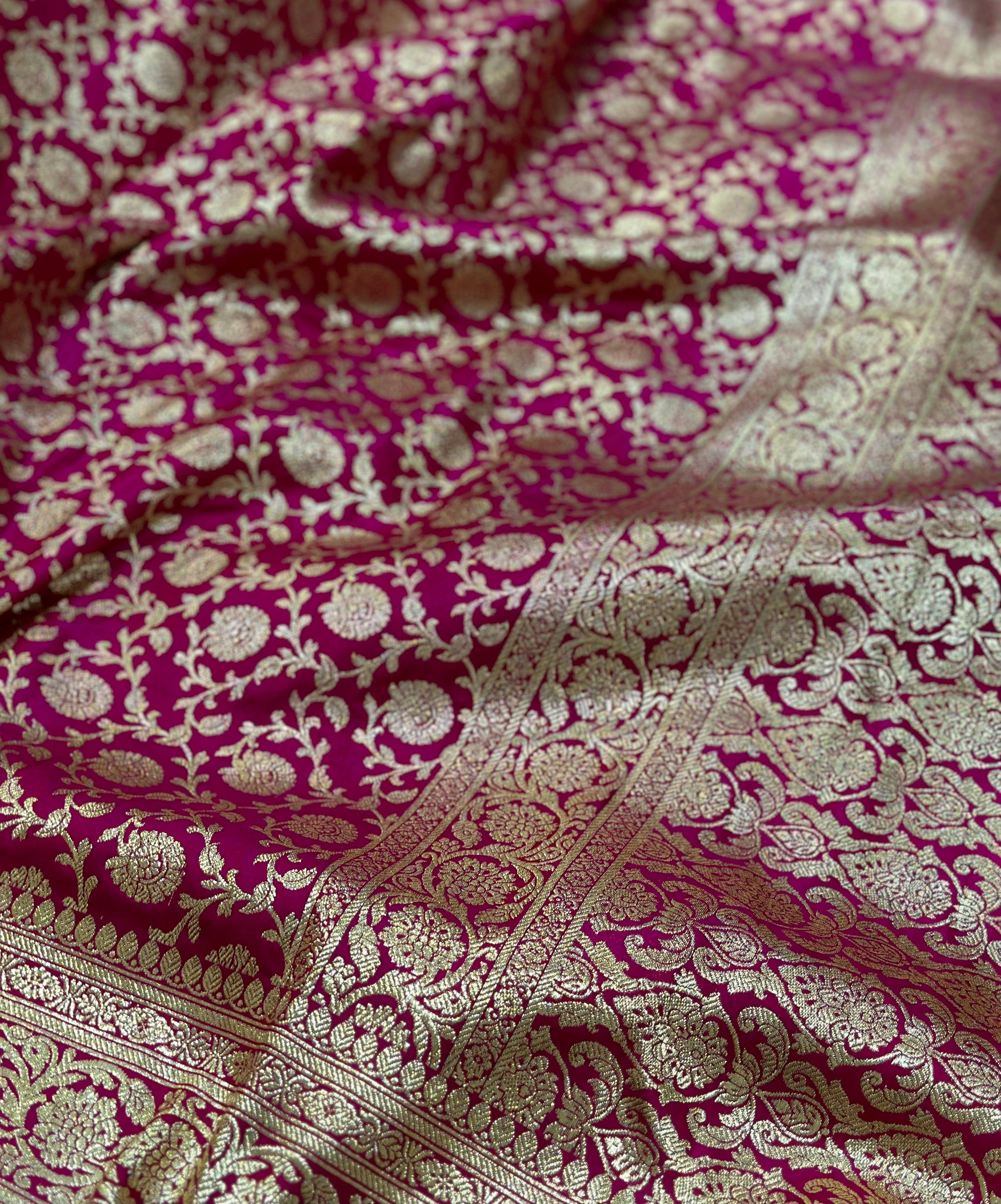 Satin Silk Jaal in Pink Shades SS21