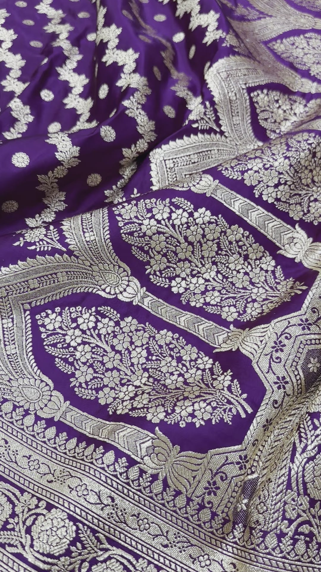 Katan Silk Saree In Magenta Shades