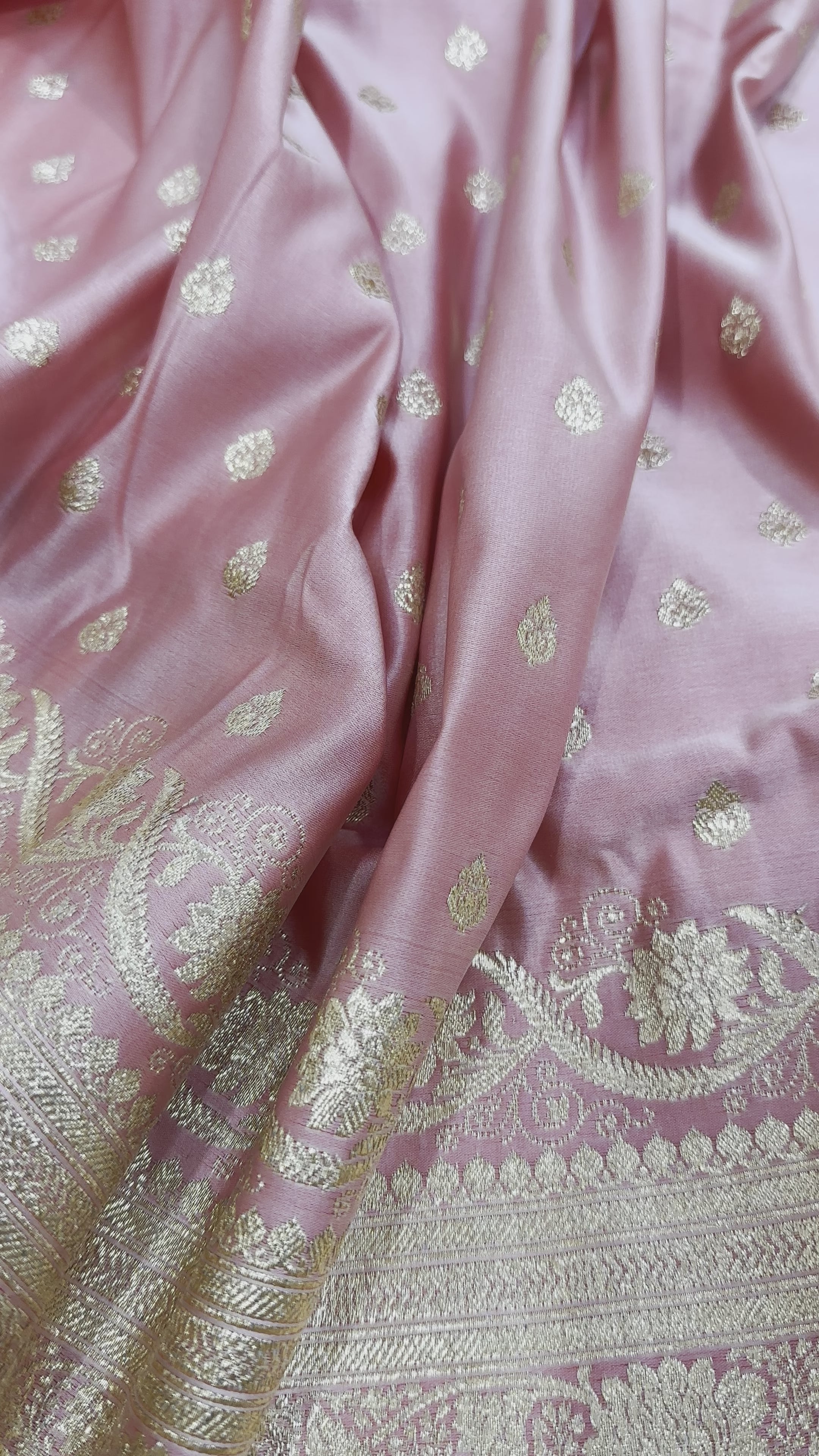 Katan Silk Saree In Baby Pink Shades SK08