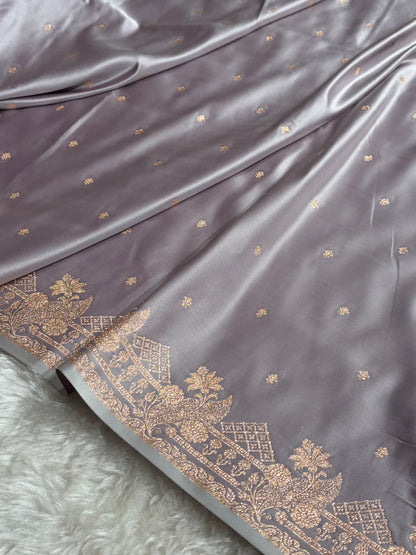 Banarasi Satin Katan Saree Booti PatterIn Sea Green Shades SK134