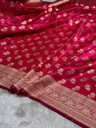 Rani Shades Banarasi Satin Silk Saree SS34