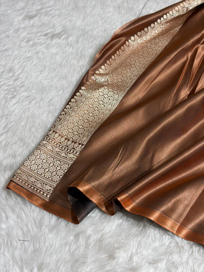 Brown Shades Tanchoi Motif Mashru Silk Saree MST-16