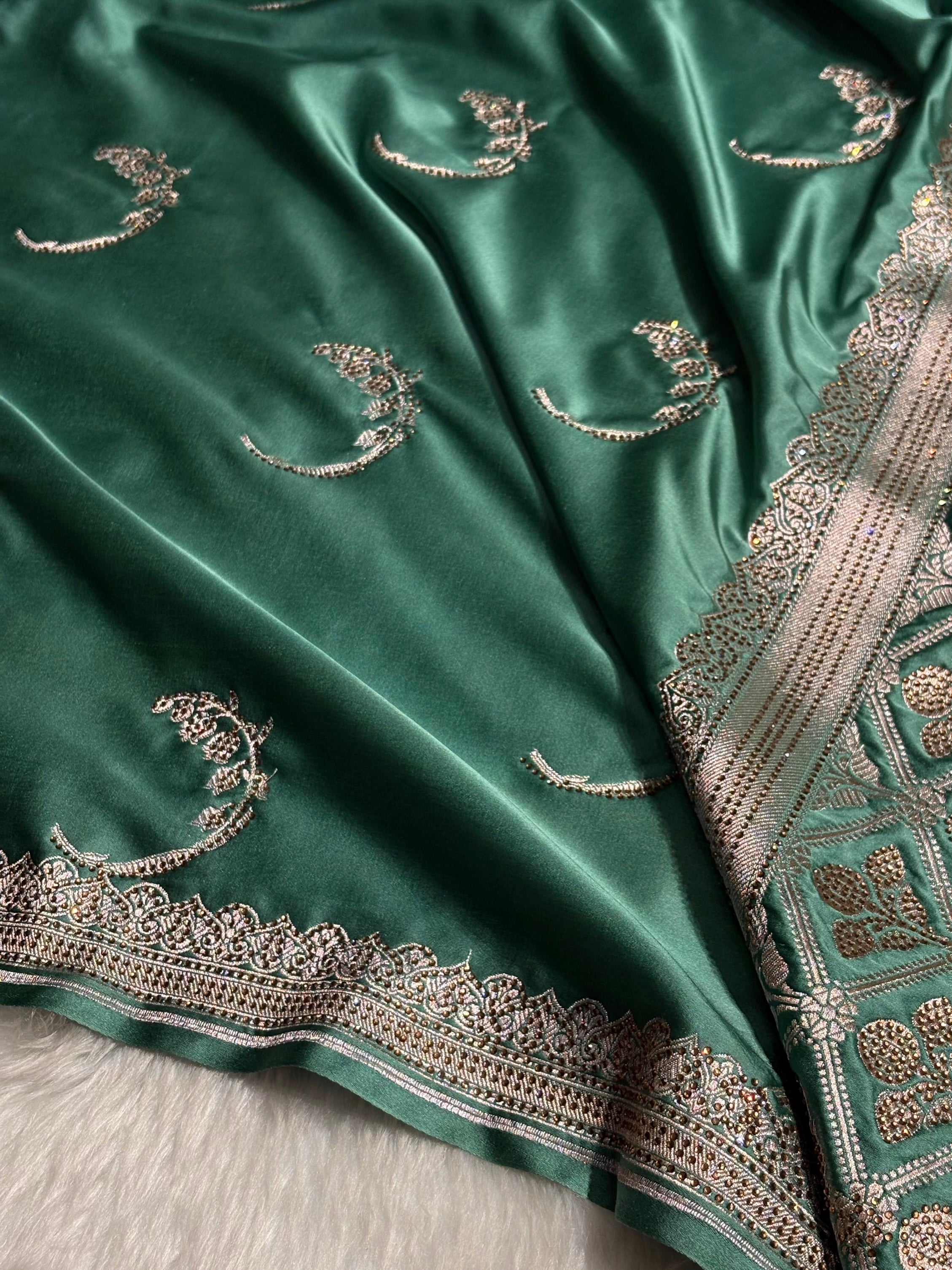 Rama Shades Unique Motif Mashru Silk Saree BMS47