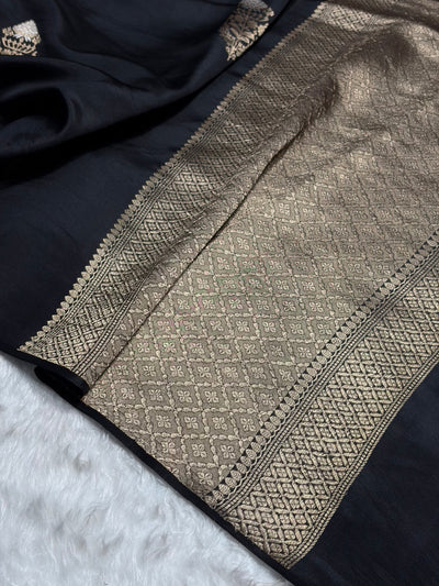 Black Shades Handwoven Pure Paper Silk RM-51