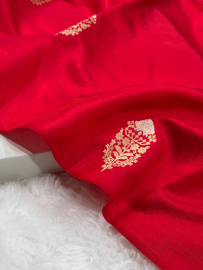 Red Shades Handwoven Pure Paper Silk RM-51