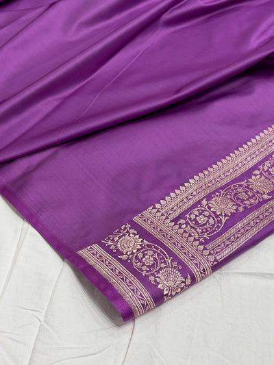 Lavender Shade With Booti Pattern Mashru Silk Saree