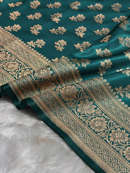Rama Shades Banarasi Satin Silk Saree SS34