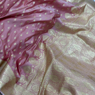 Katan Silk Saree In Baby Pink Shades SK10