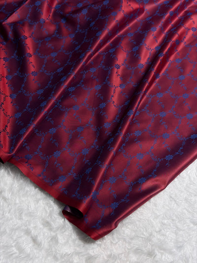 Cross Maroon Shades Banarasi Booti Pattern Mashru Silk Saree MSM-136