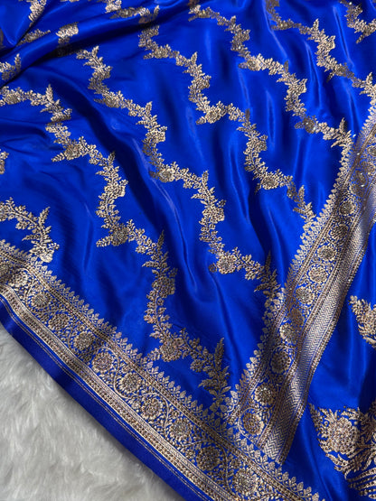 Bridal Royal Blue Cross with Swarovski Stone Work BSS35