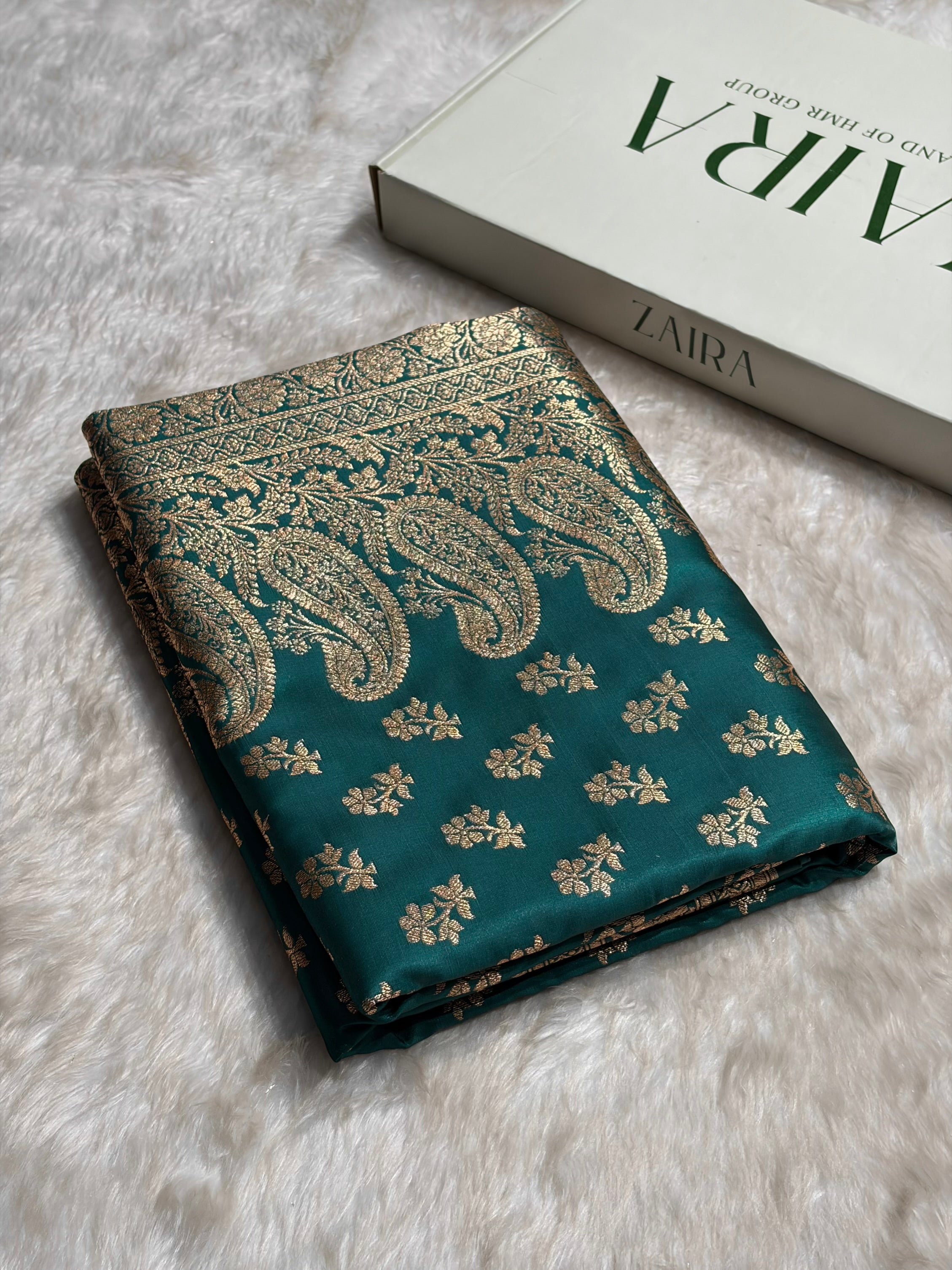 Rama Shades Banarasi Satin Silk Saree SS34