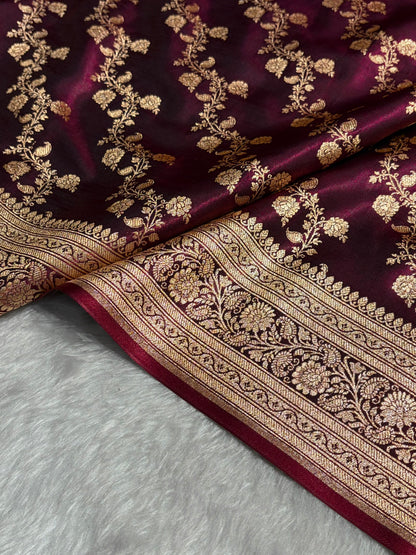 Ultra Light Weight Satin Silk Cross in Dark Wine Shades SS11