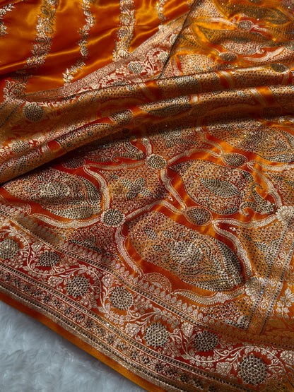 Bridal Gold Cross with Swarovski Stone Work BSS10