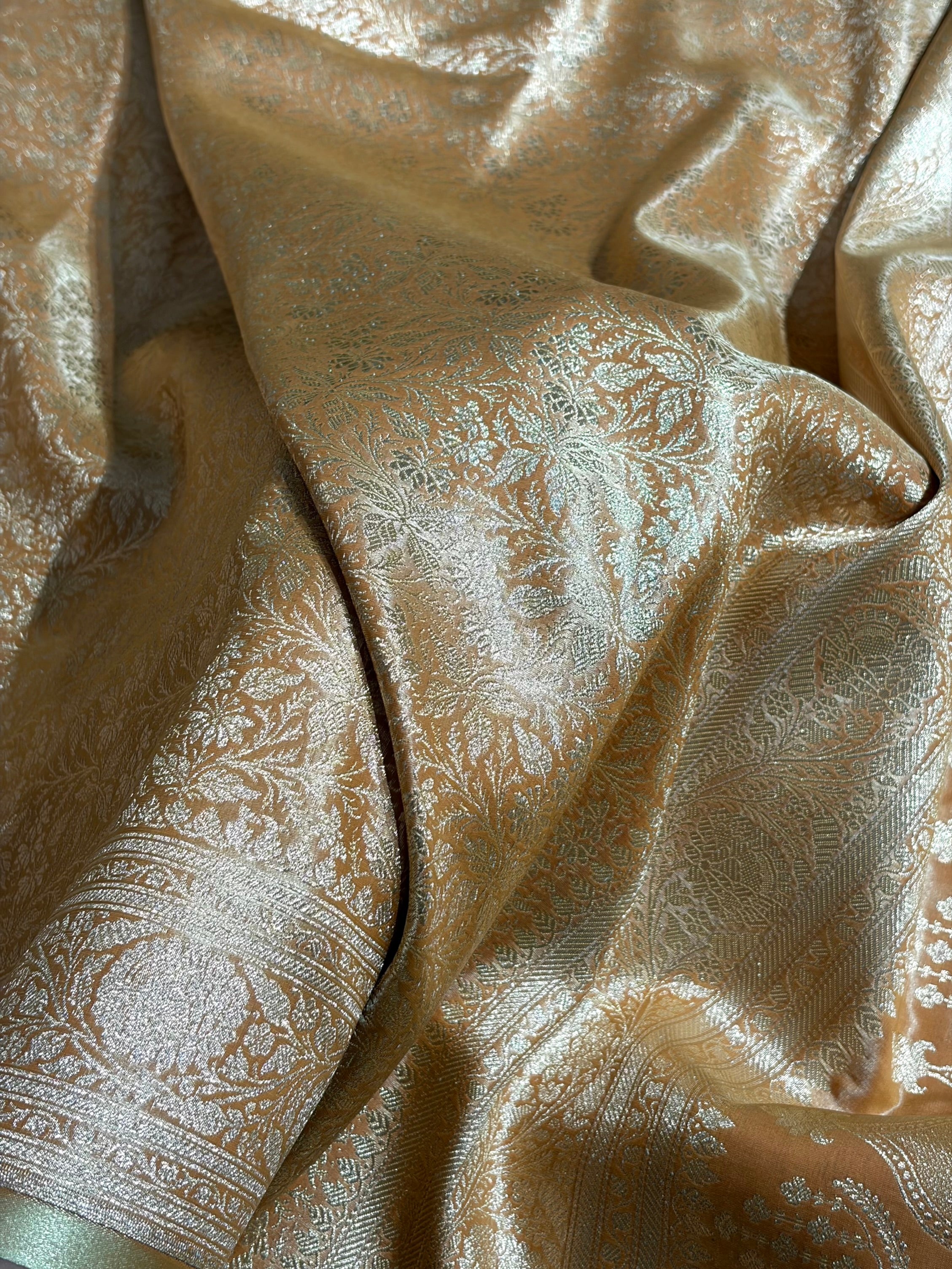 Cheeku Shades Brocket Satin Silk Saree Banarasi Saree Shades SS30