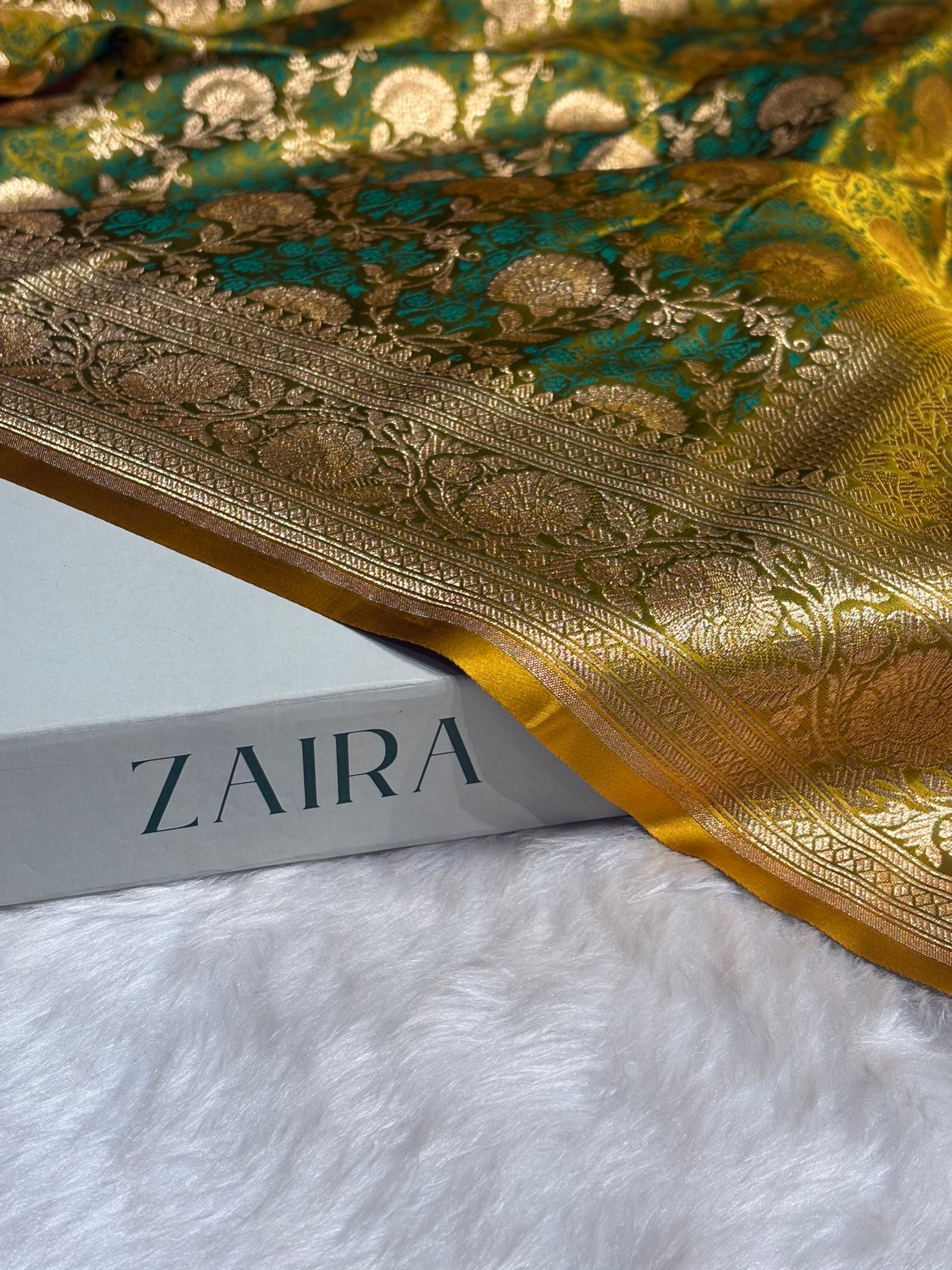 Liril Green With Green Tanchoi Satin Katan Silk Saree SKTM-05