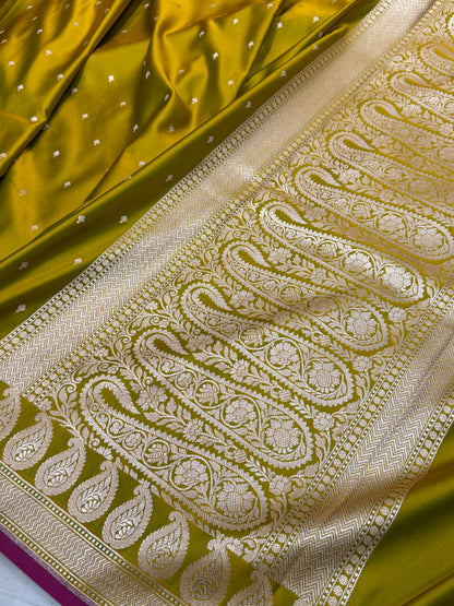 Mehendi Green Mashru Silk Saree for Festive Seasons