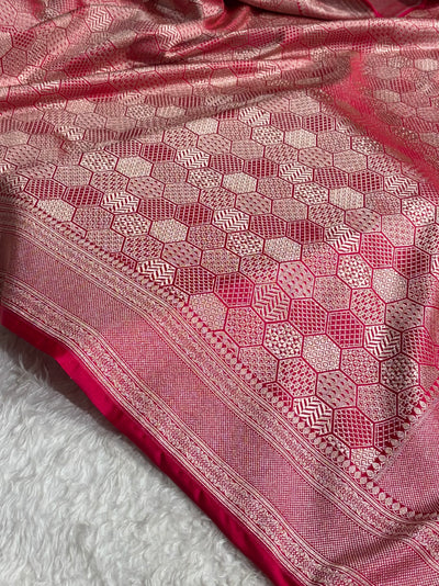 Banarasi Rani Shades Brocade Mashru Silk Saree MCS85