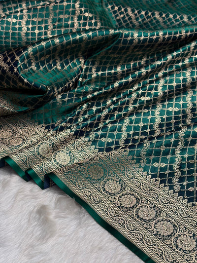 Peacock Banarasi Brocade Soft Katan Silk Saree SK44