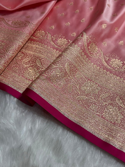 Katan Silk Saree In Baby Pink Shades SK08