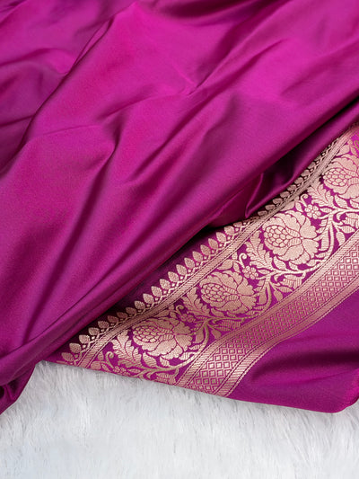 Wine Shade With Booti Pattern Mashru Silk Saree