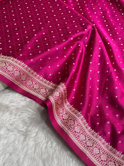 Wine Shades Tanchoi Motif Mashru Silk Saree MST-13